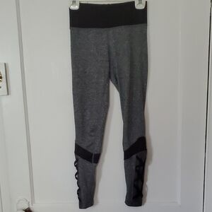 Gray and Black Yoga Leggings